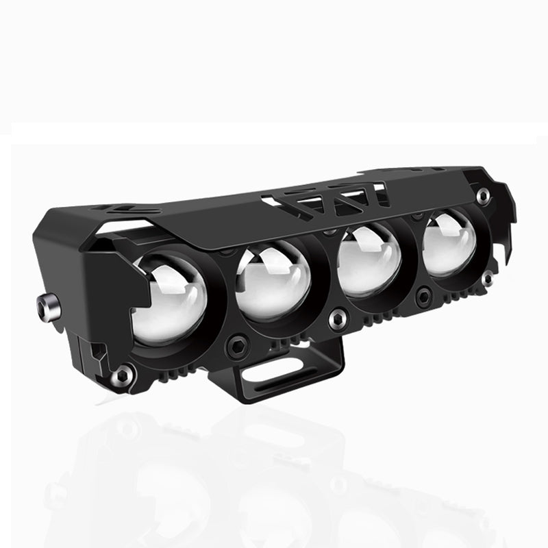 Motorcycle Spotlights 4 Lenses Led Headlight 5064 Lamp Beads Mini Driving Lights Work Light Fog Lamp Bulb For Car Truck
