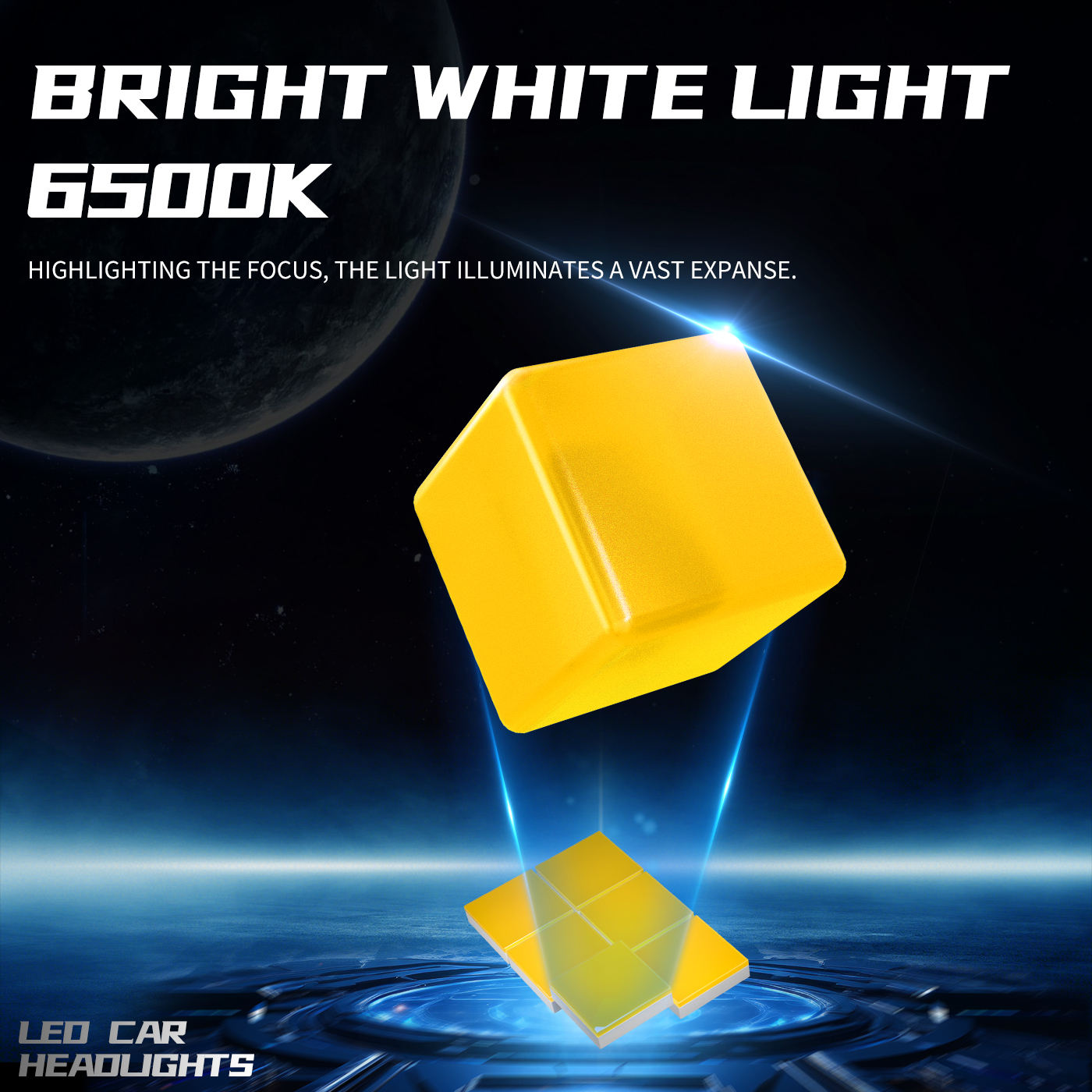 90W H4 Mini Bi-LED Projector Lens Headlight Bulb 6500K Super Bright Clear Cutoff Low/High Beam CSP Canbus 12V Car Light