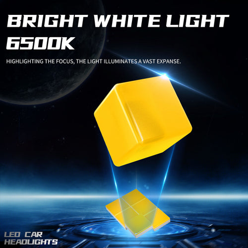 90W H4 Mini Bi-LED Projector Lens Headlight Bulb 6500K Super Bright Clear Cutoff Low/High Beam CSP Canbus 12V Car Light