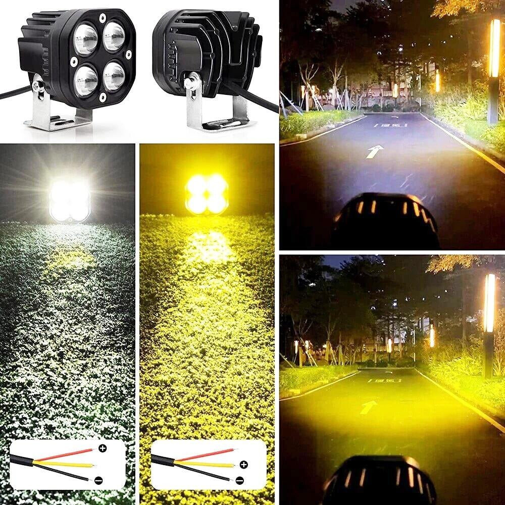 Motorcycle Spotlights Led Headlight Auxiliary Light Driving Lights 4x4 Len Work Light Fog Lamp Bulb For Car Truck Suv Aty