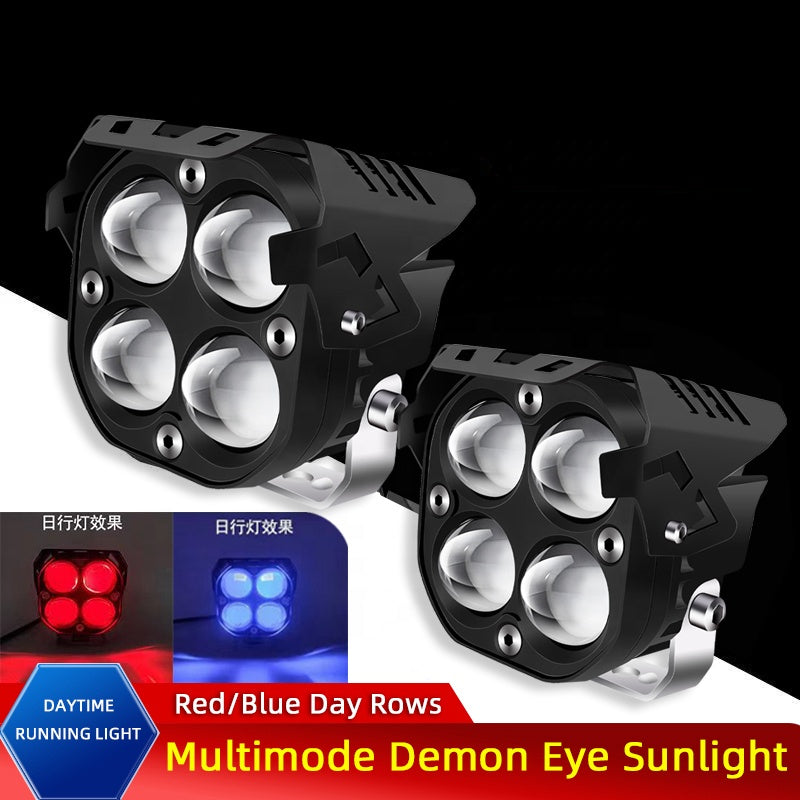 4x4 Motorcycle Spotlights With Drl Led Headlight Clover Driving Lights Work Light Fog Lamp For Car Truck Aty