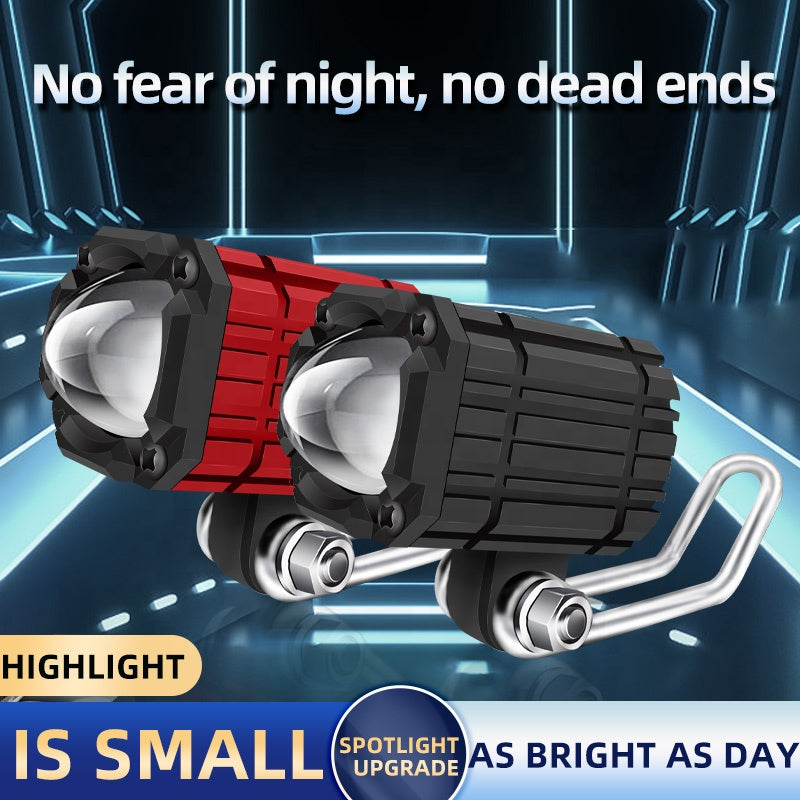 Motorcycle Spotlights Led Lens Auxiliary Headlight Driving Lights Work Light Fog Lamp Car Truck Suv Aty Bulb