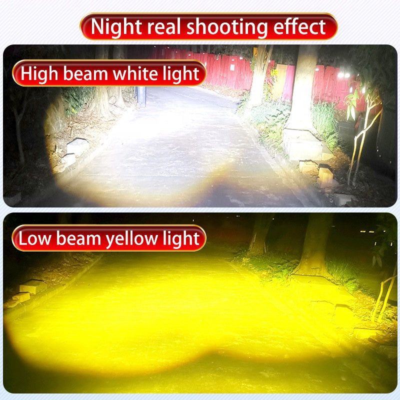 4 Lens Motorcycle Spotlights Led Auxiliary Light Headlight Mini Driving Lights Work Light Fog Lamp Bulb For Car Truck Suv Aty