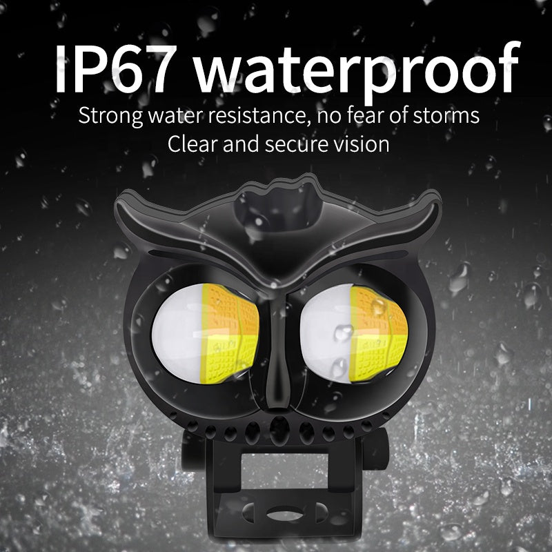 Motorcycle Spotlights Led Len Dual Color Auxiliary Light Headlight Driving Lights Work Light Fog Lamp Bulb For Car Truck Suv Aty