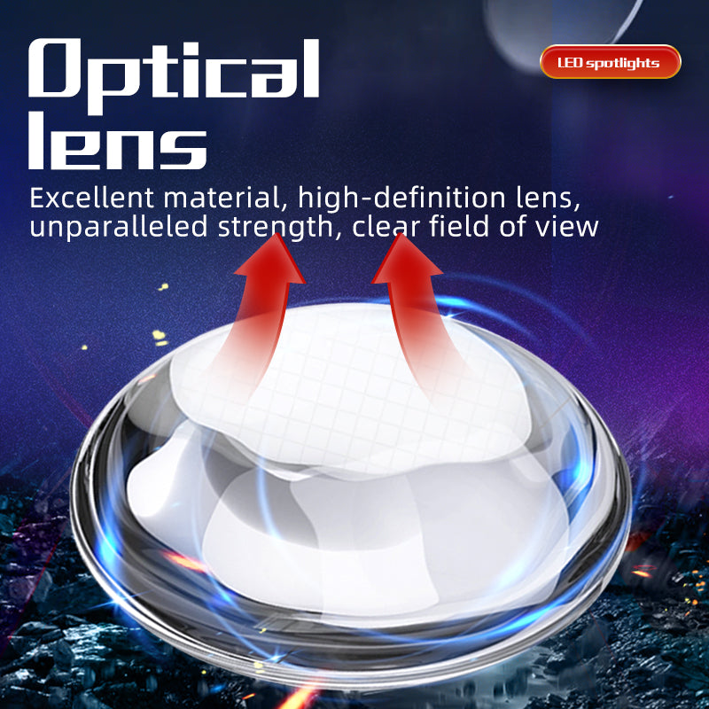 5 Lens Motorcycle Spotlights Led Lens Headlight 5064 Lamp Beads Driving Lights Work Light Fog Lamp Bulb For Car Truck