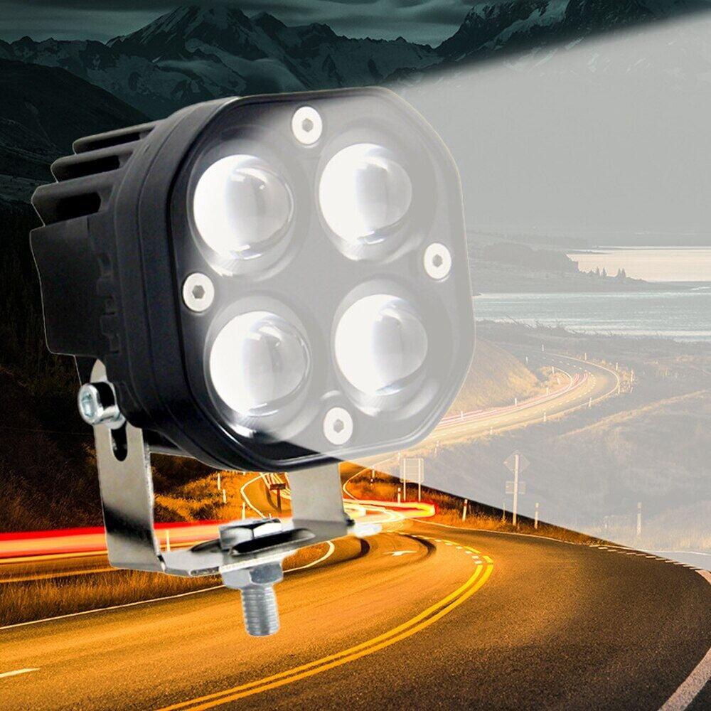 Motorcycle Spotlights Led Headlight Auxiliary Light Driving Lights 4x4 Len Work Light Fog Lamp Bulb For Car Truck Suv Aty