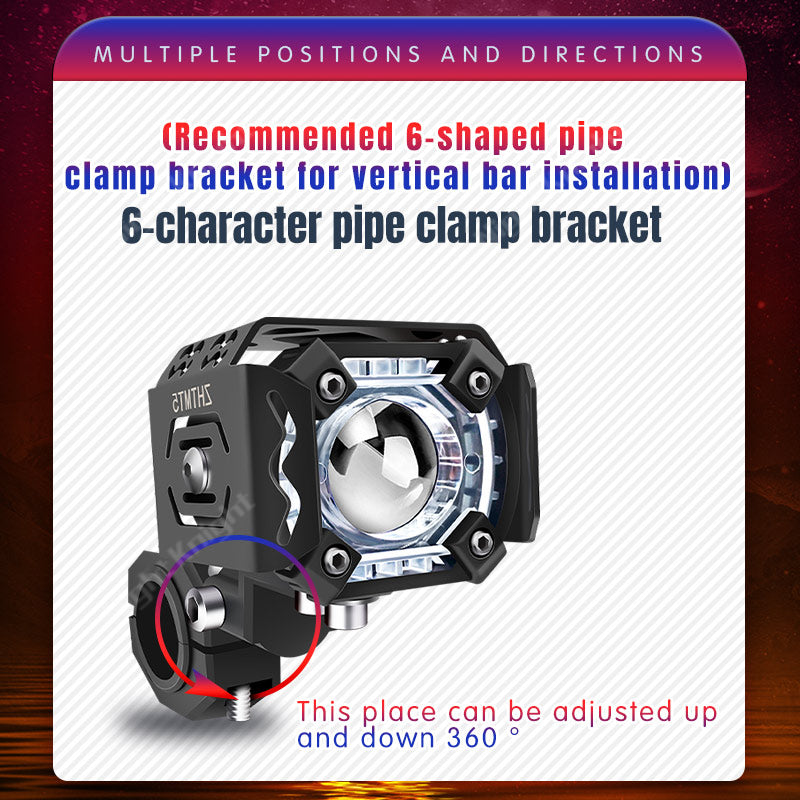 Motorcycle Spotlights Led With Drl Auxiliary Light Headlight Driving Lights Work Light Fog Lamp Bulb For Car Truck Suv