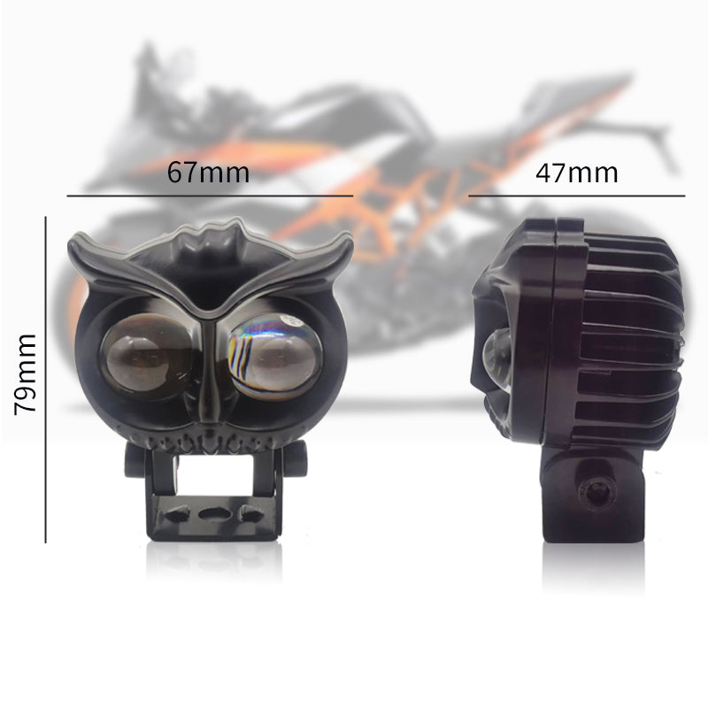 Motorcycle Spotlights Led Len Dual Color Auxiliary Light Headlight Driving Lights Work Light Fog Lamp Bulb For Car Truck Suv Aty
