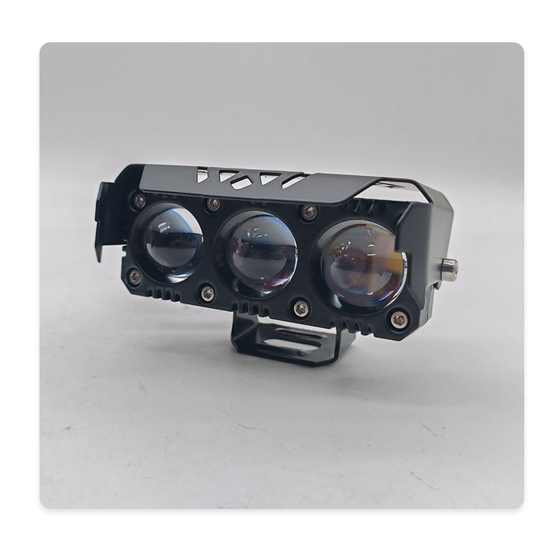 3 Lens Motorcycle Spotlights Led Headlight Auxiliary Light Mini Driving Lights Work Light Fog Lamp Bulb For Car Truck Suv